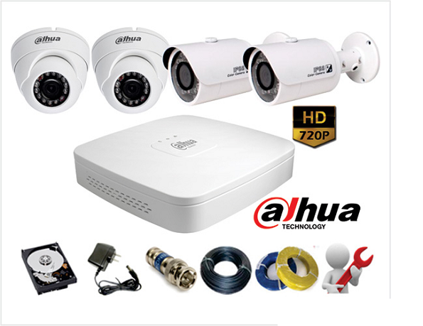 Trọn Bộ 4 Cam Duahua 1.0MP