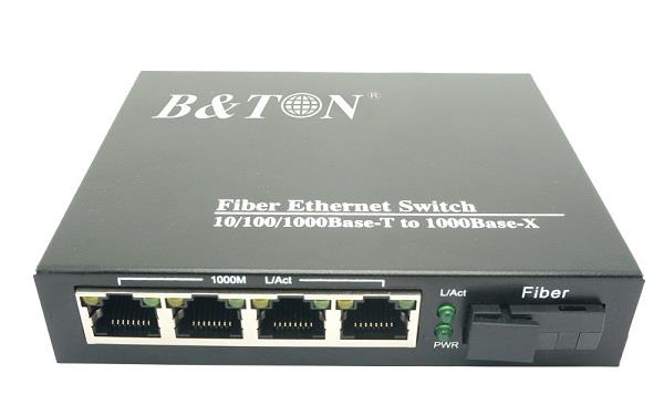 Chuyển đổi Quang-Điện Media Converter Unmanaged Fiber Switch BTON BT-914GS-20