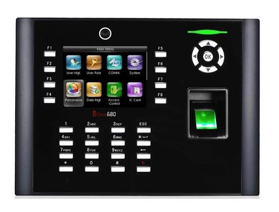 Máy chấm công vân tay và thẻ cảm ứng RONALD JACK ICLOCK 680