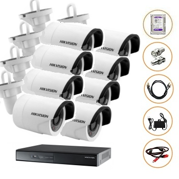 Trọn bộ 08 camera HIKvision 1.0MP