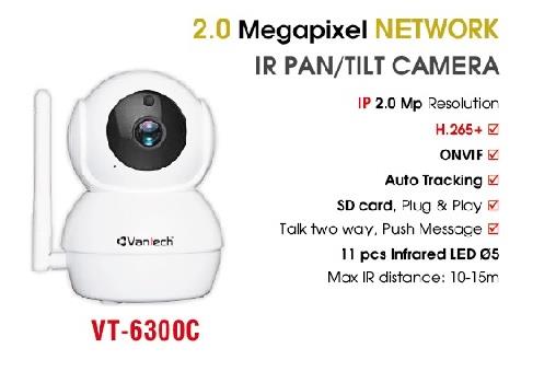Camera IP hồng ngoại không dây 2.0 Megapixel VANTECH VT-6300C